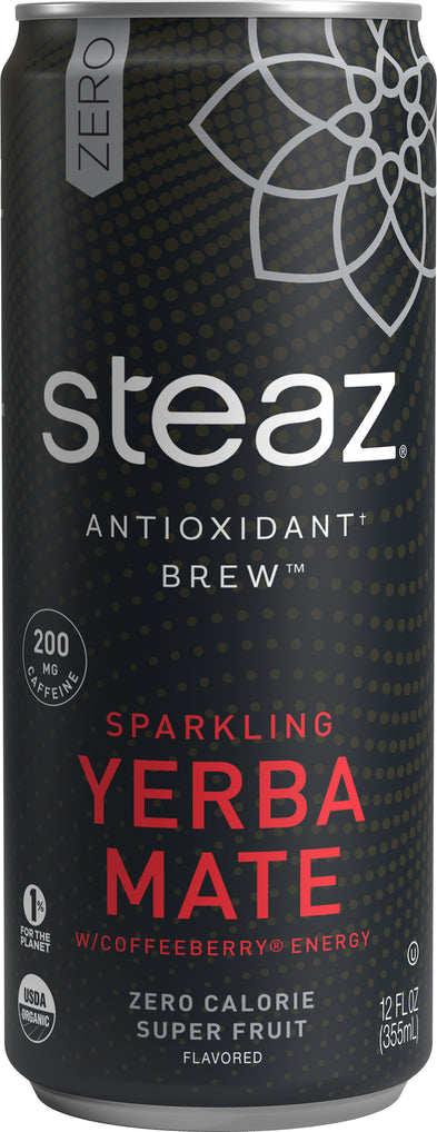 Steaz - Zero Calorie Super Fruit Sparkling Yerba Mate