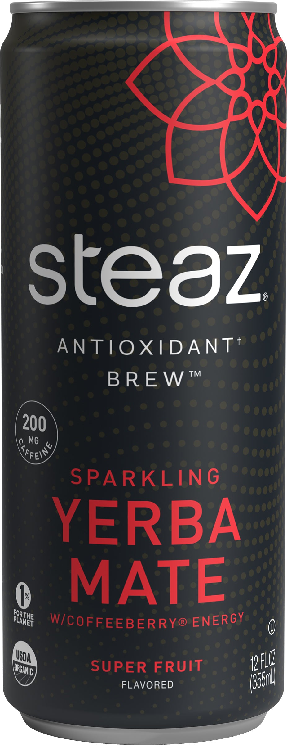 Steaz Organic Yerba Golden Mate Bev Drink Antioxidant Brew Case (12) 16oz  Cans