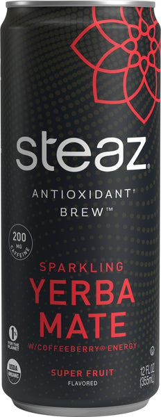 Sparkling Yerba Mate Antioxidant Brew - Steaz